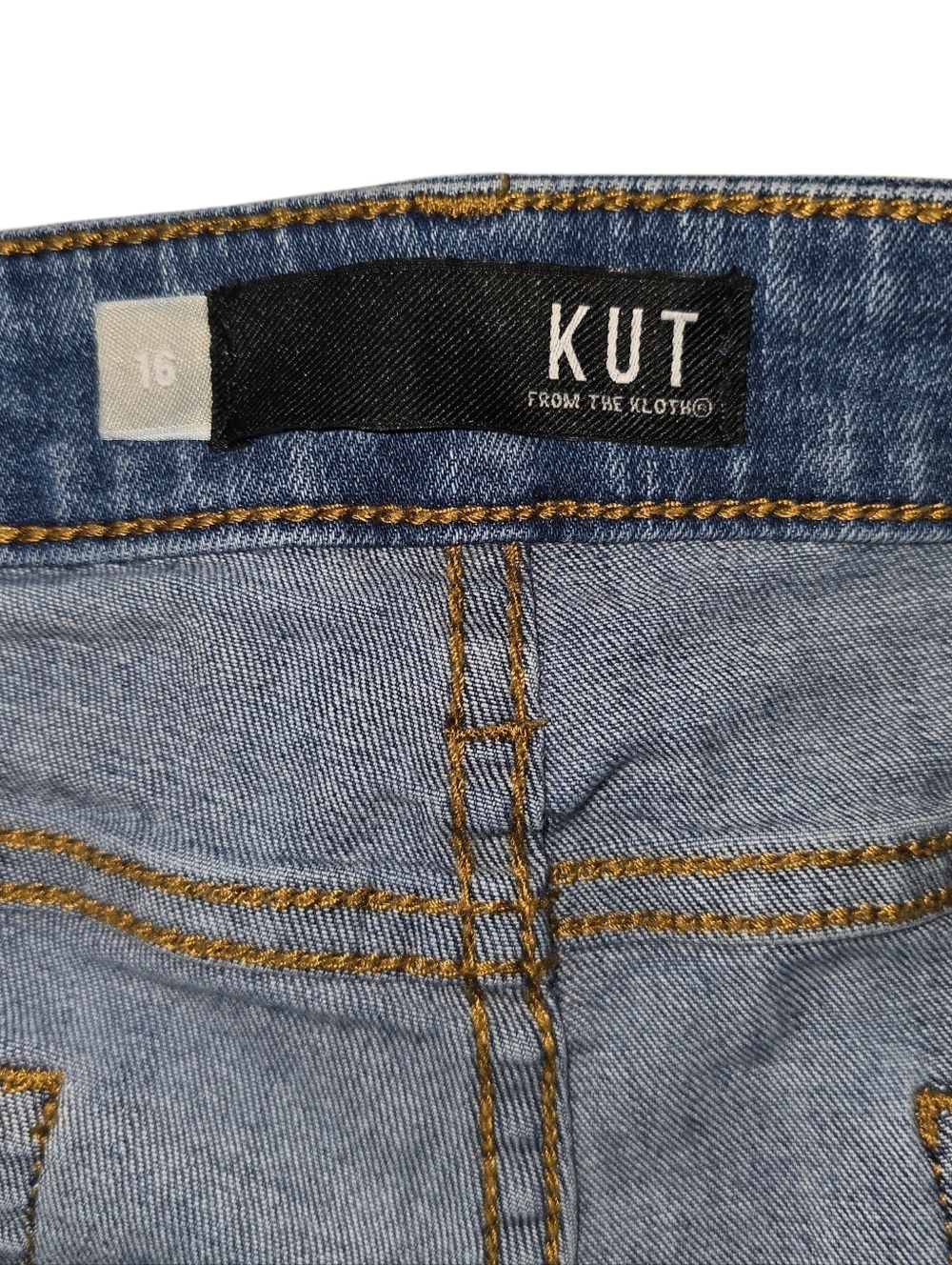 Kut From The Kloth Catherine Boyfriend Jeans Distressed Stretch Denim Size 16 - Picture 8 of 11